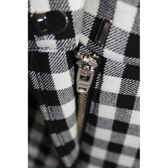 10 Crosby Derek Lam Womens Gingham Printed Cropped Flare Pants White Size 00 - Picture 4 of 7